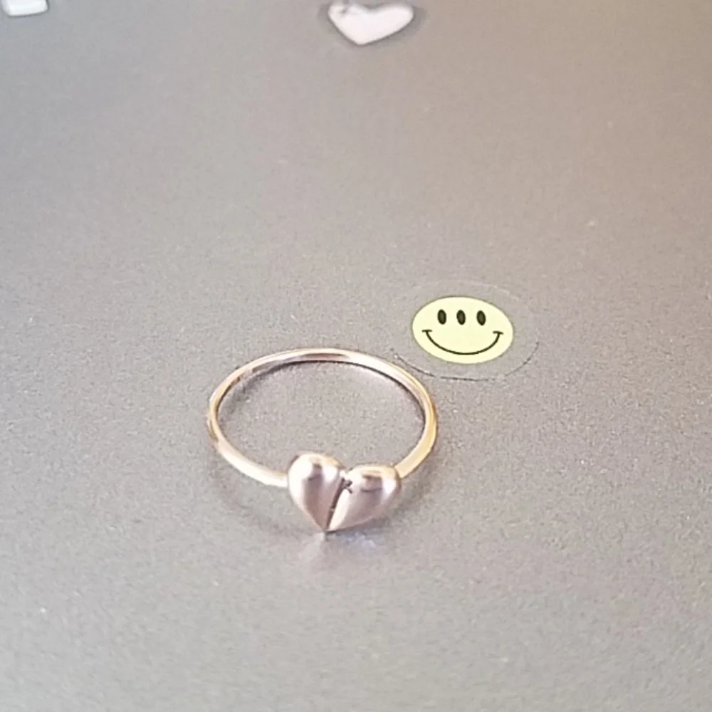 14k Rose Gold Heart Promise Ring 3 4 5 6 7 8 9